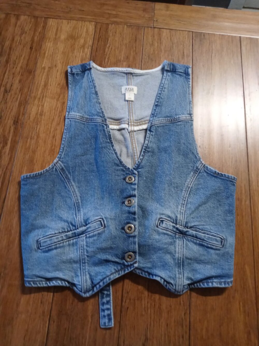 A.N.A. denim vest western style (L)
